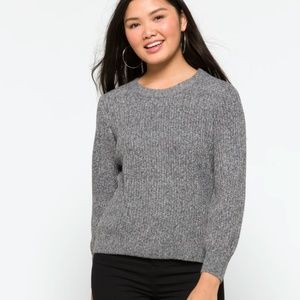 Aspen Cropped Blouson Sleeve Sweater